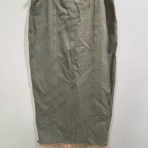 H&M Khaki Denim Pencil Skirt